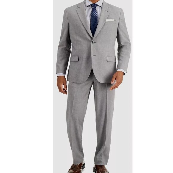 54R Nautica Men's 2-Pc Suit Modern-Fit Bi-Stretch Jacket Blazer Pants 47W E04471 - Picture 1 of 11